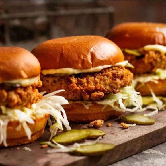 برگر مرغ کریسپی